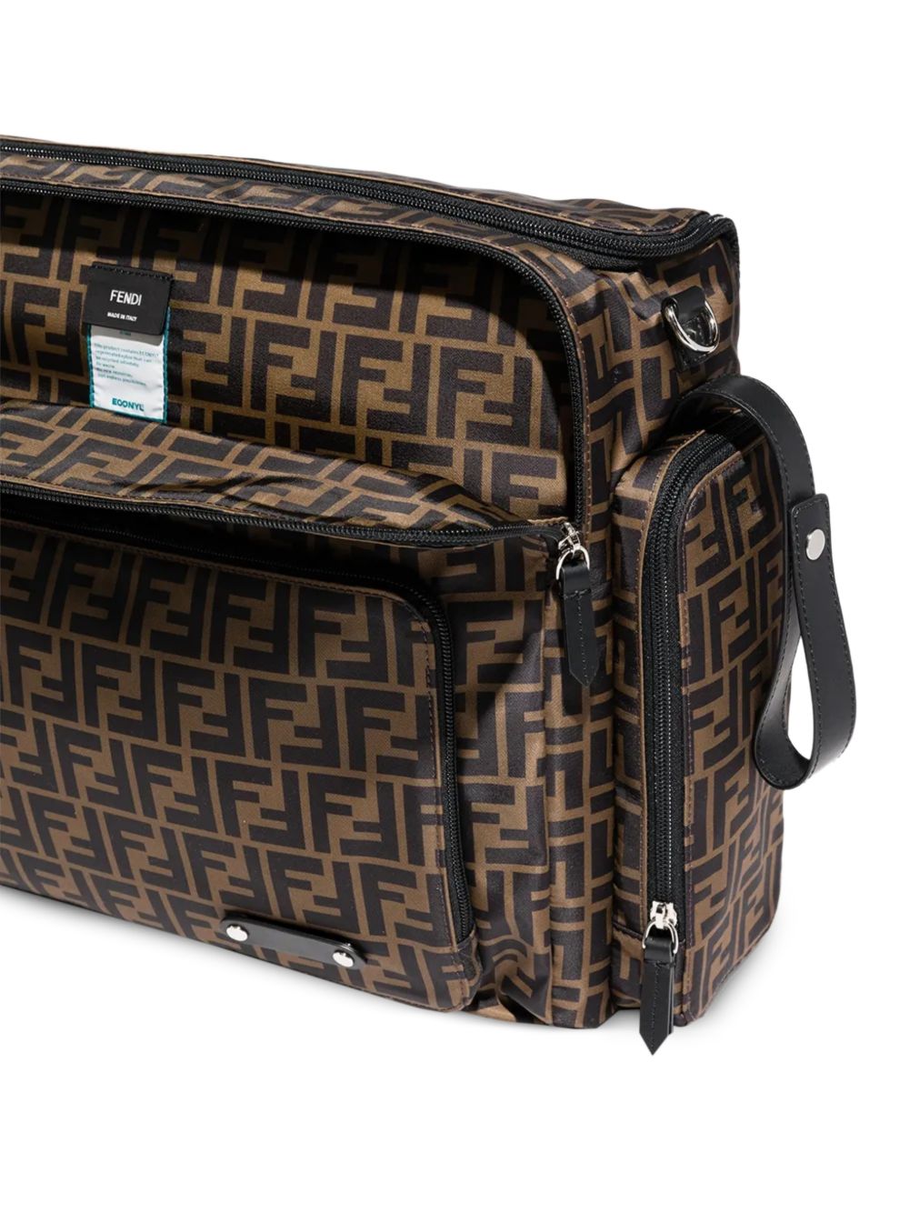 Borsa fasciatoio per neonati Fendi Kids marrone con monogramma FF 7VB013 ARDI F14TW FENDI KIDS 