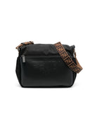 Borsa fasciatoio per neonati Fendi Kids nera con logo sul davanti 7VB014 AI9U F05U0 FENDI KIDS 