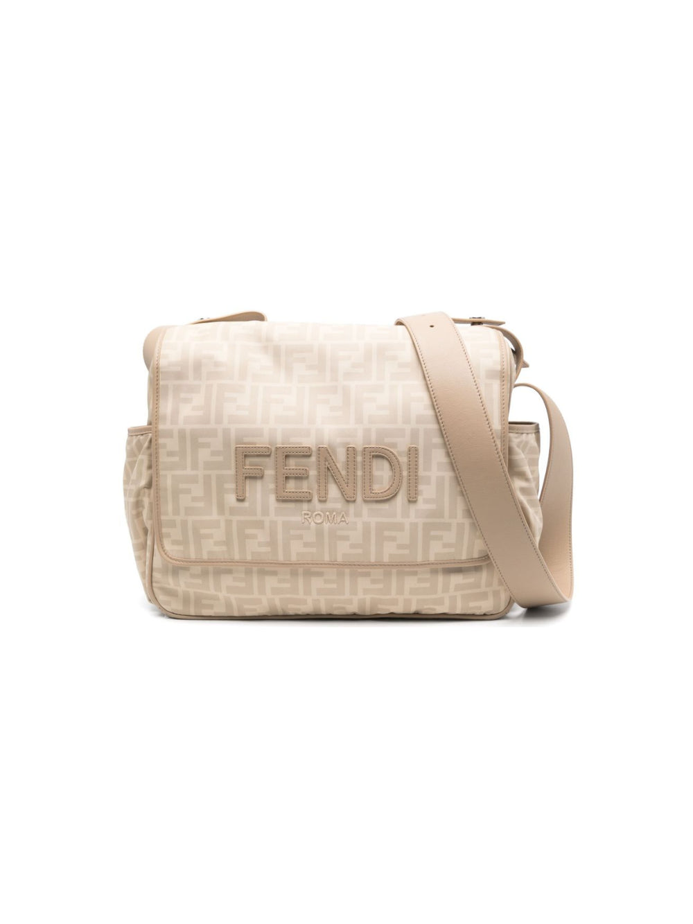 Borsa fasciatoio per neonati Fendi Kids beige con logo FF all-over 7VB020 ARDI F1734 FENDI KIDS 