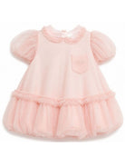 Abito per neonata Fendi Kids rosa con balze in tulle BFB627 AEXX F1UL9 FENDI KIDS 