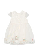 Abito per neonata Fendi Kids bianco con dettagli ricamati BFB633 AG20 F0TU9 FENDI KIDS 