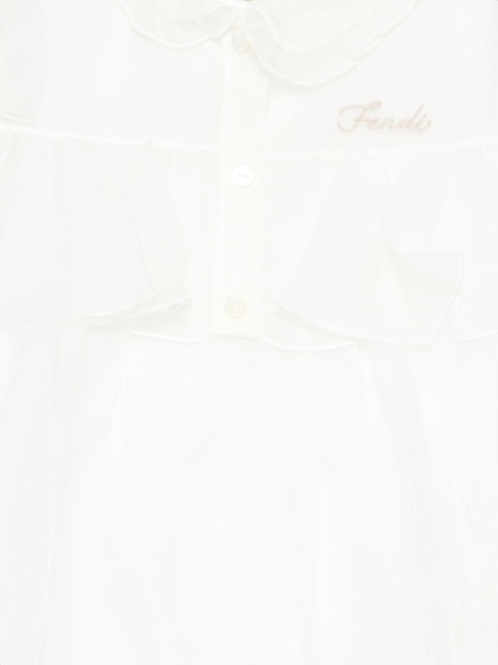 Abito per neonata Fendi Kids bianco con dettaglio a balze BFB634 AG20 F0TU9 FENDI KIDS 