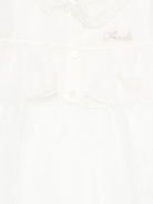 Abito per neonata Fendi Kids bianco con dettaglio a balze BFB634 AG20 F0TU9 FENDI KIDS 