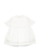 Abito per neonata Fendi Kids bianco con dettaglio a balze BFB634 AG20 F0TU9 FENDI KIDS 