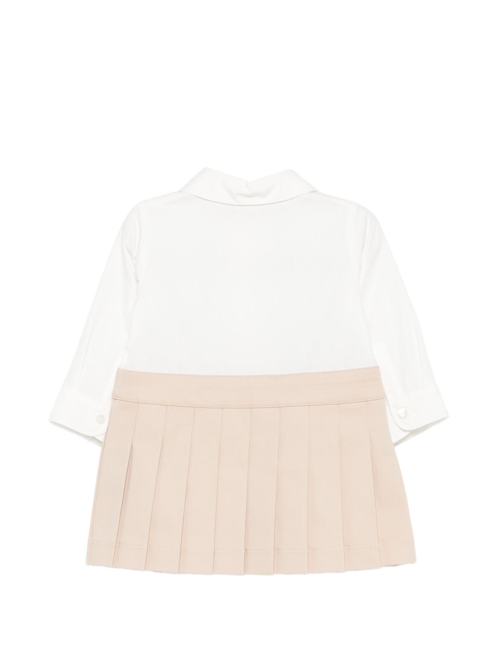 Abito per neonata Fendi Kids beige con colletto alla Peter Pan BFB639 AS5Y F1P2N FENDI KIDS 