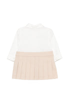 Abito per neonata Fendi Kids beige con colletto alla Peter Pan BFB639 AS5Y F1P2N FENDI KIDS 