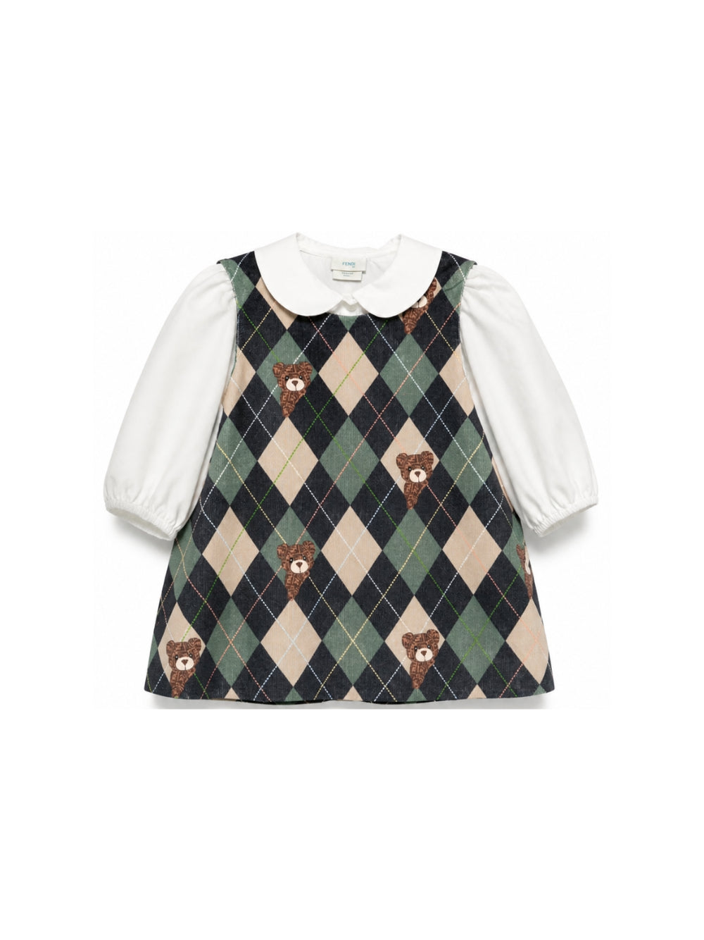 Abito per neonata Fendi Kids multicolore con stampa grafica Orsetti BFB641 AJJW F1PNJ FENDI KIDS 