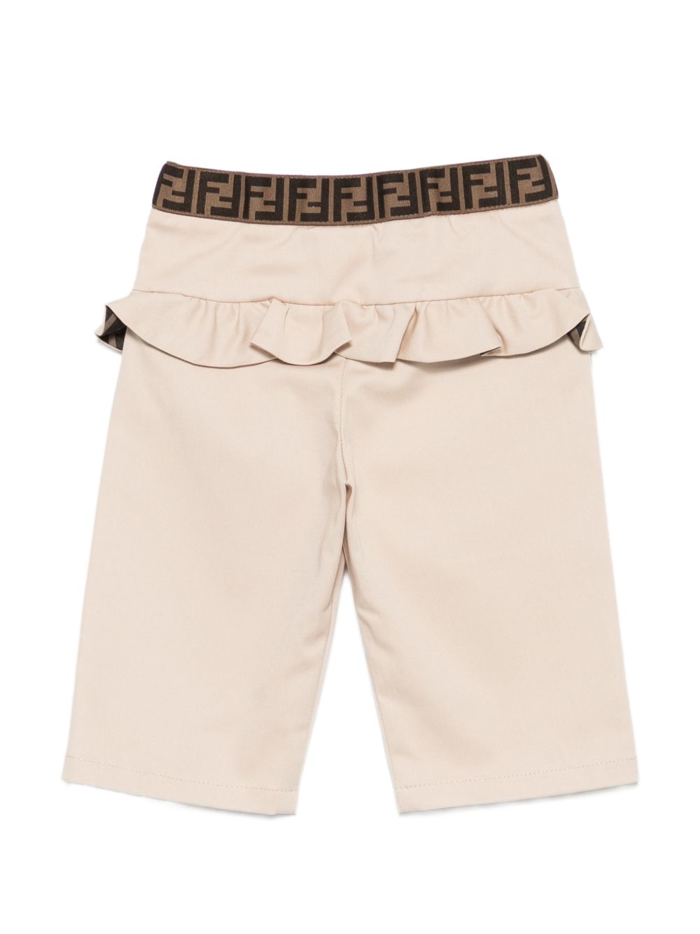 Pantaloni per neonata Fendi Kids beige con dettagli ruches BFF181 AS5Y F1P2N FENDI KIDS 