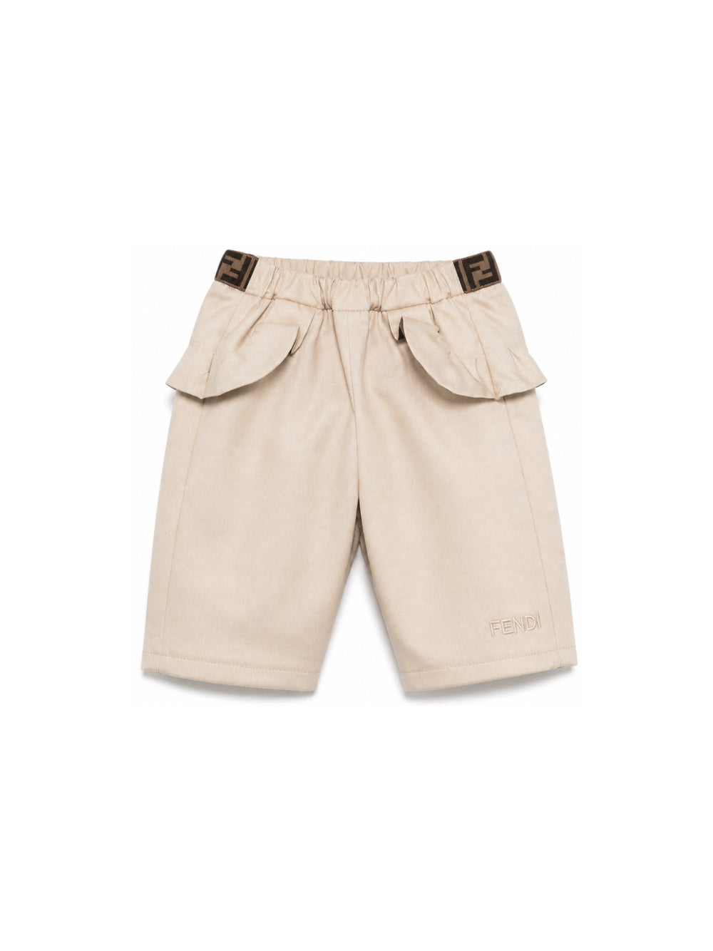 Pantaloni per neonata Fendi Kids beige con dettagli ruches BFF181 AS5Y F1P2N FENDI KIDS 