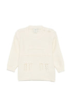Maglione per neonati Fendi Kids bianco con dettagli traforati BFG108 AJ8Y F0WC4 FENDI KIDS 