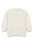 Maglione per neonati Fendi Kids bianco con dettagli traforati BFG108 AJ8Y F0WC4 FENDI KIDS 
