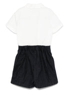 Set camicia e shorts per neonato Fendi Kids bianco a maniche corte BML158 AS64 F1I11 FENDI KIDS 