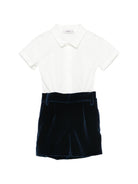 Completo per neonato Fendi Kids bianco con finitura in velluto BML170 AWLG F0QG3 FENDI KIDS 