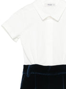 Completo per neonato Fendi Kids bianco con finitura in velluto BML170 AWLG F0QG3 FENDI KIDS 