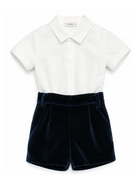 Completo per neonato Fendi Kids bianco con finitura in velluto BML170 AWLG F0QG3 FENDI KIDS 
