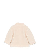 Giubbino per neonati Fendi Kids beige con finitura in shearling BUA126 AY8J F0WC4 FENDI KIDS 