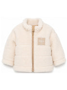 Giubbino per neonati Fendi Kids beige con finitura in shearling BUA126 AY8J F0WC4 FENDI KIDS 