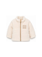 Giubbino per neonati Fendi Kids beige con finitura in shearling BUA126 AY8J F0WC4 FENDI KIDS 
