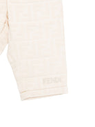 Pantaloni per neonato Fendi Kids crema con finitura con logo BUF274 AY8V F0XW5 FENDI KIDS 