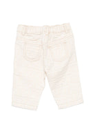 Pantaloni per neonato Fendi Kids crema con finitura con logo BUF274 AY8V F0XW5 FENDI KIDS 