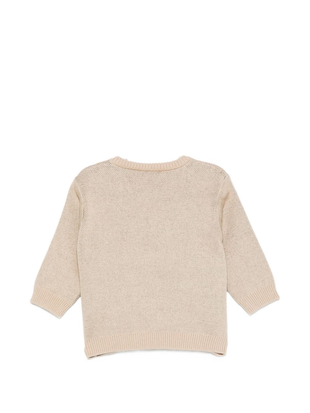 Maglione per neonato Fendi Kids beige lavorato a intarsio BUG226 AIXQ F1P2N FENDI KIDS 