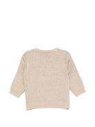 Maglione per neonato Fendi Kids beige lavorato a intarsio BUG226 AIXQ F1P2N FENDI KIDS 
