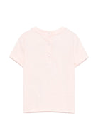 T-shirt per neonata Fendi Kids rosa con logo sul davanti BUI120 AY8D F1UL9 FENDI KIDS 