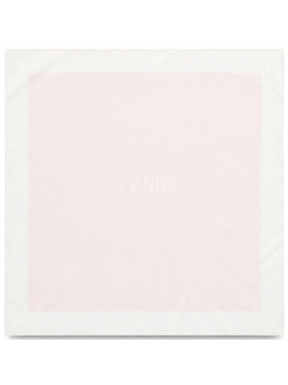 Coperta per neonata Fendi Kids rosa con logo sul davanti BUJ340 8RA F0C11 FENDI KIDS 