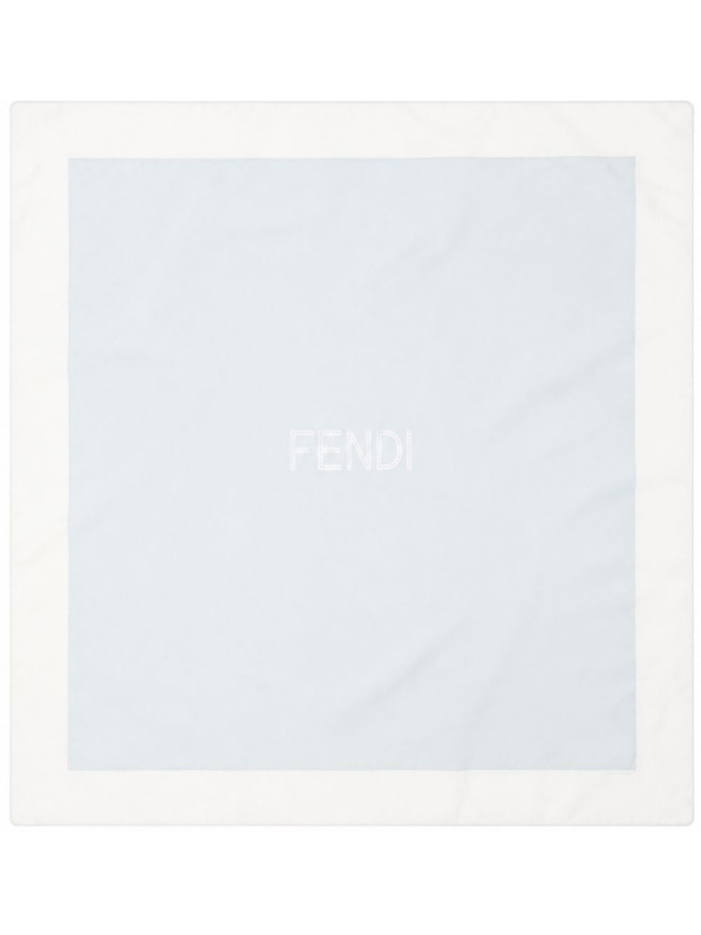 Coperta per neonato Fendi Kids azzurra  con logo sul davanti BUJ340 8RA F19J4 FENDI KIDS 