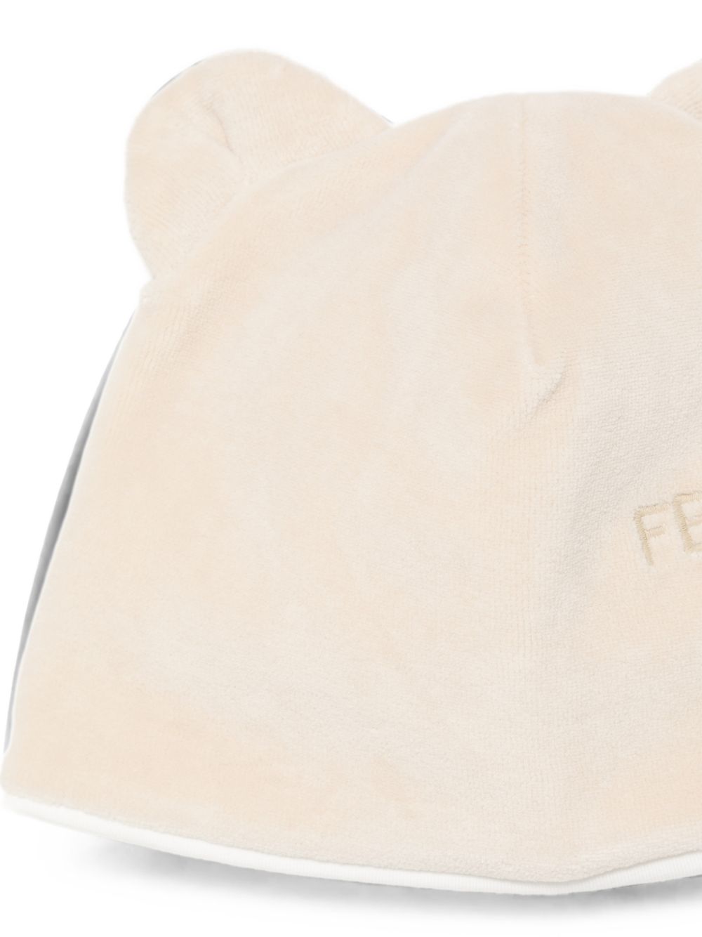 Set tutina e cappellino per neonati Fendi Kids beige con effetto velluto BUK166 AQU6 F19J5 FENDI KIDS 