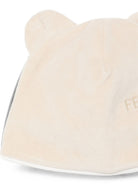 Set tutina e cappellino per neonati Fendi Kids beige con effetto velluto BUK166 AQU6 F19J5 FENDI KIDS 