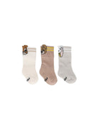 Set di tre paia di calzini per neonati Fendi Kids multicolore con motivo insarsiato "mascotte" BUN020 B18Y F0WB1 FENDI KIDS 