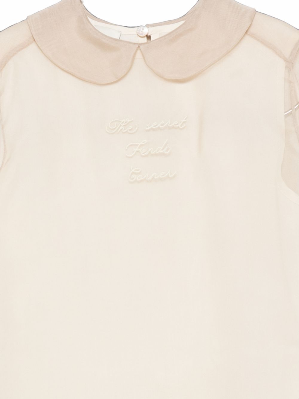 Abito per bambina Fendi Kids beige con dettagli ricamati JFB873 AIXR F1P2N FENDI KIDS 