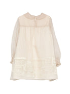Abito per bambina Fendi Kids beige con dettagli ricamati JFB873 AIXR F1P2N FENDI KIDS 