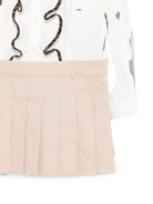 Abito per bambina Fendi Kids beige con dettagli ruches sul davanti JFB882 AS5Y F1P2N FENDI KIDS 