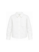Camicia per bambina Fendi Kids bianca con taschino con ruches sul petto JFC157 AEXZ F0TU9 FENDI KIDS 