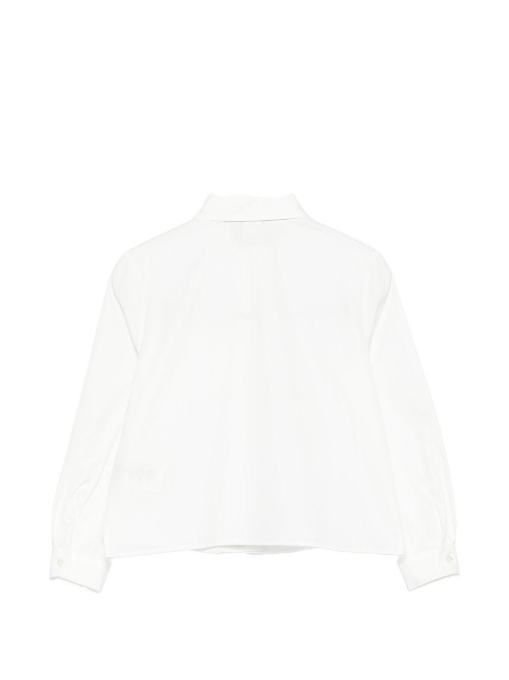 Camicia per bambina Fendi Kids bianca con taschino con ruches sul petto JFC157 AEXZ F0TU9 FENDI KIDS 