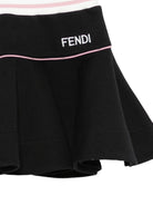 Gonna per bambina Fendi Kids nera con logo ricamato sul davanti JFE208 5V0 F0RWK FENDI KIDS 
