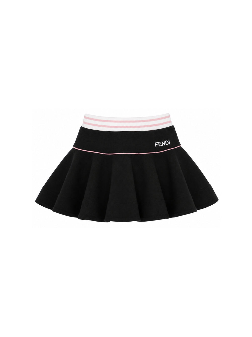 Gonna per bambina Fendi Kids nera con logo ricamato sul davanti JFE208 5V0 F0RWK FENDI KIDS 