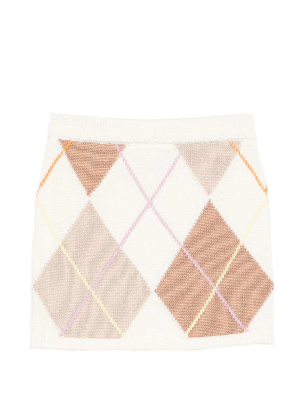 Gonna per bambina Fendi Kids beige con motivo argyle JFG267 AJ8X F1P2N FENDI KIDS 
