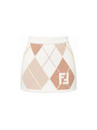 Gonna per bambina Fendi Kids beige con motivo argyle JFG267 AJ8X F1P2N FENDI KIDS 
