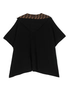 Mantella per bambini Fendi Kids nero reversibile con motivo FF JFQ056 AKLS F1M0T FENDI KIDS 
