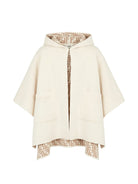 Poncho per bambina Fendi Kids beige con motivo con monogramma JFQ057 AO29 F0UQ1 FENDI KIDS 