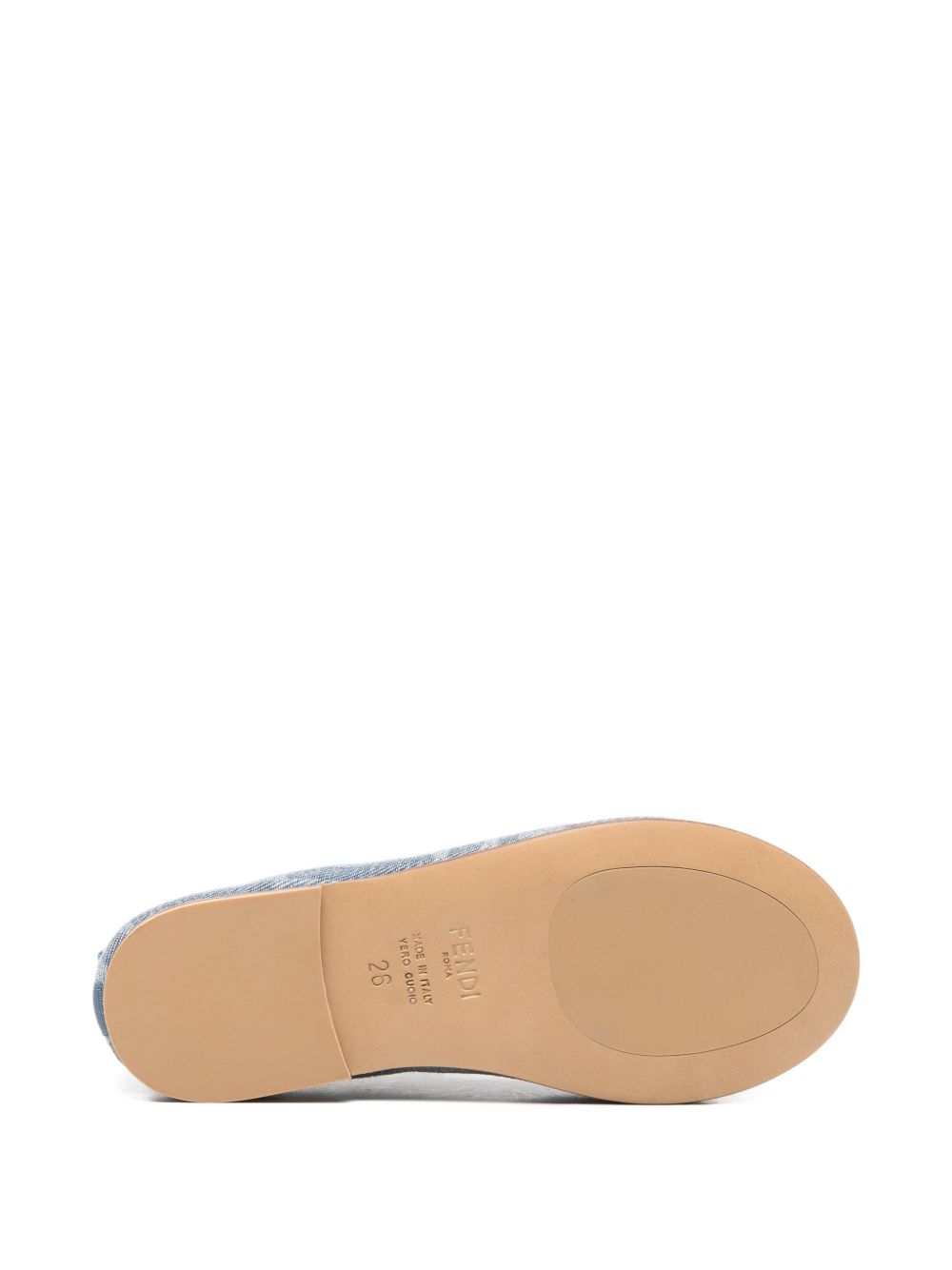 Ballerine per bambina Fendi Kids azzurre con motivo FF all-over JFR377 AWKC F1V9L FENDI KIDS 