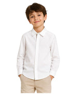Camicia per bambino Fendi Kids bianco con colletto classico JMC186 AIXS F0TU9 FENDI KIDS 