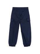 Pantaloni cargo per bambino Fendi Kids blu con patch con logo sul davanti JMF600 AS5Y F1I11 FENDI KIDS 