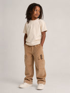 Pantaloni per bambino Fendi Kids marrone con tessuto a coste JMF601 AY8T F0QU5 FENDI KIDS 
