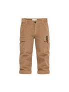 Pantaloni per bambino Fendi Kids marrone con tessuto a coste JMF601 AY8T F0QU5 FENDI KIDS 