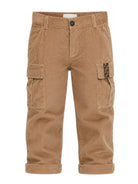 Pantaloni per bambino Fendi Kids marrone con tessuto a coste JMF601 AY8T F0QU5 FENDI KIDS 