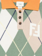 Maglione per bambino Fendi Kids multicolore con logo frontale JMG167 AJ8X F1V3S FENDI KIDS 